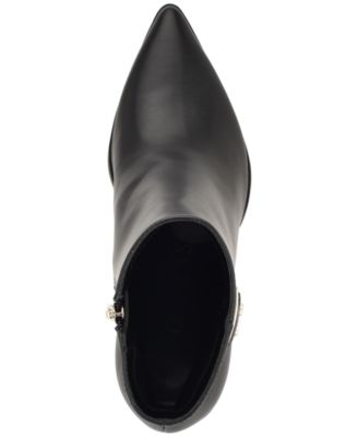 Womens Lusera Flared Block Heel Dress Booties