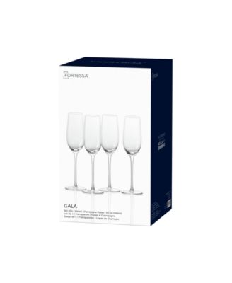 Gala Champagne Flute Glasses, Set of 4