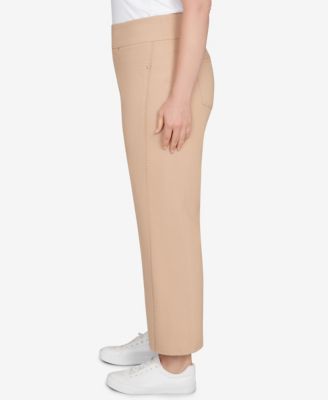 Plus Size Embroidered Stretch Pull On Pants