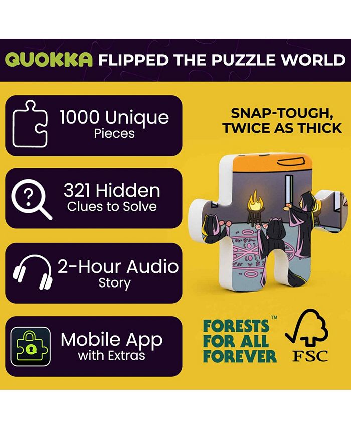 QUOKKA 1000 Piece Puzzle for Adults with Hidden Secrets & Audio Story - Multi - 1000 Pieces