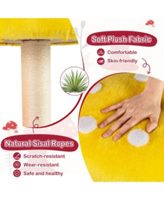 43'' Tall Cute Cat Tree w/ 2 Condos Padded Platforms Sisal Scratching Posts