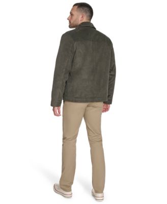 Men's Corduroy Front Zip Bomber Jacket