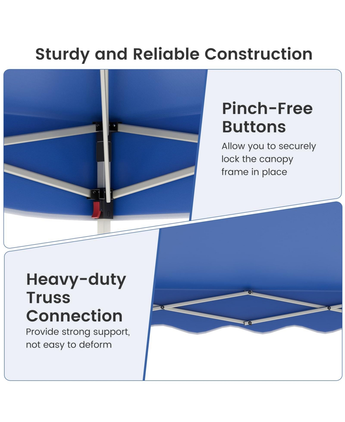 Foldable 10 X 10 Feet Pop up Canopy Tent with Wheeled Bag