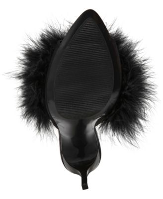 Women's Ashbey Feather Stiletto Dress Mules