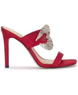 Women's Orrieta Heart Buckle Slip On Dress Sandals