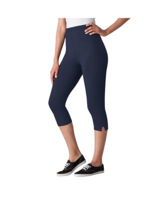 Plus Size Within Stretch-Cotton Knit Pull-On Capri Leggings