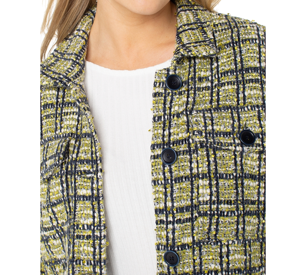 Liverpool Los Angeles Women's Fray Edge Cargo Shacket In Green