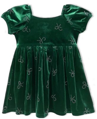 Blueberi Boulevard - Girls 2T-6X Short-Sleeve Stretch Velvet Dress