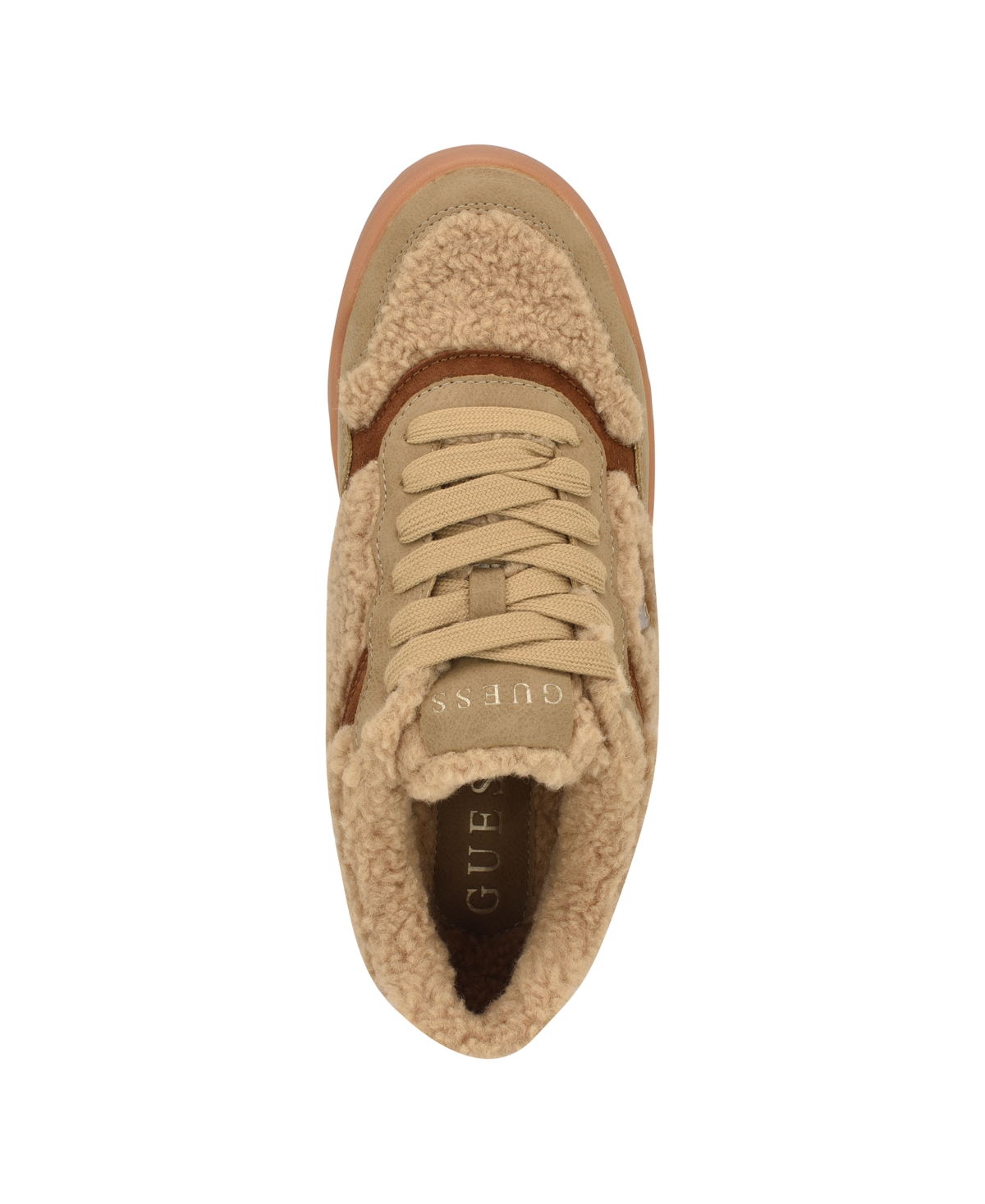 Guess Women's Miram Platform Lace-up Court Sneakers In Brown