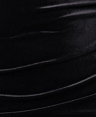 Plus Size Velvet Mesh Gown