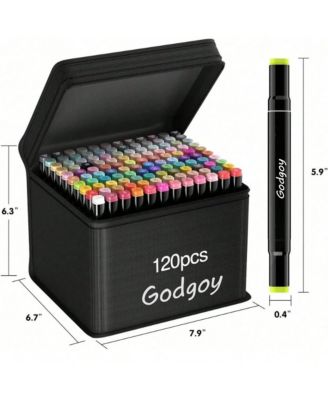 Back To School Season Alcohol Marker Set, Double Tip Stirrer Art Markers, Permanent Sketch Markers For Drawing Adult Coloring (120Colors)