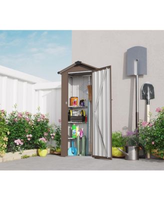 2.5FT Galvanized Steel Storage Shed - Waterproof & Lockable