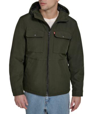 Men's Rib Stop Softshell with Hood Jacket 