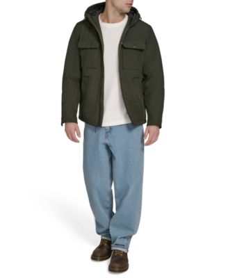 Men's Rib Stop Softshell with Hood Jacket 