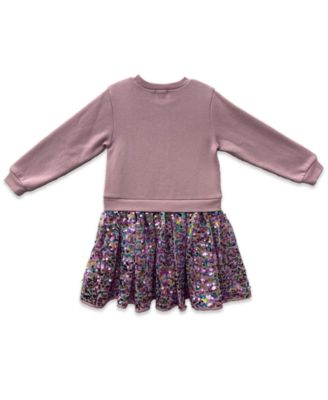 Girls' 2T-6X Sequin Detail Dress