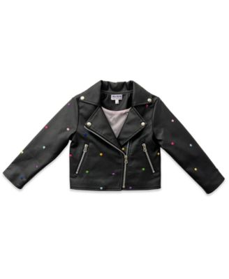 Girls' 2T-6X Pleated Moto Jacket Dress