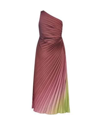 Plus Size Aliza Print Pleat Maxi Dress