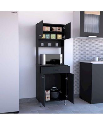 Della 60 Pantry Black MDF