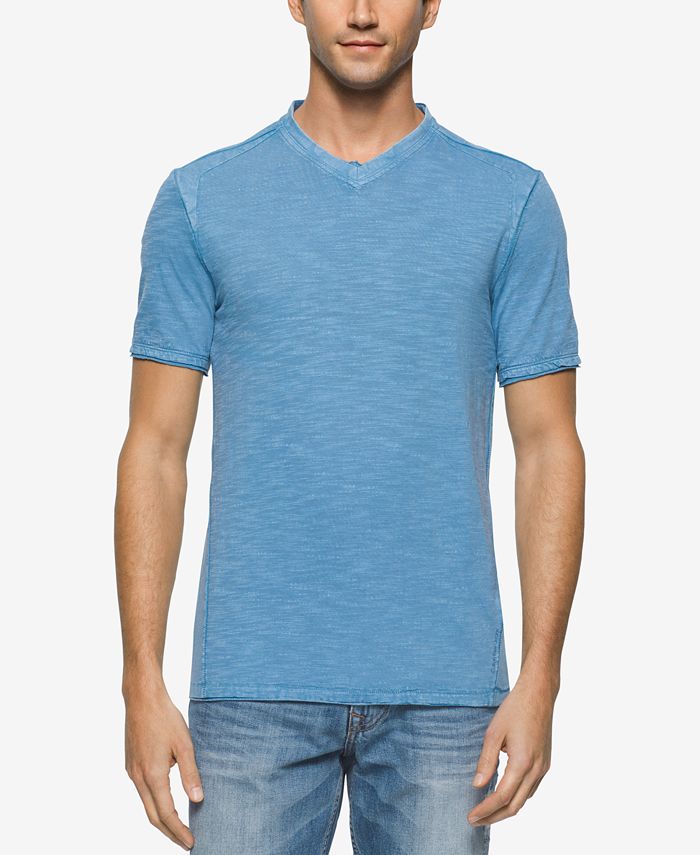 Calvin Klein Jeans Men's Acid Washed V-Neck T-Shirt & Reviews - T-Shirts -  Men - Macy's