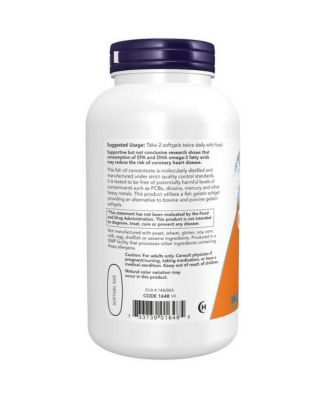 Omega-3 Molecularly Distilled Fish Softgels ,1000 mg ,200 Softgels