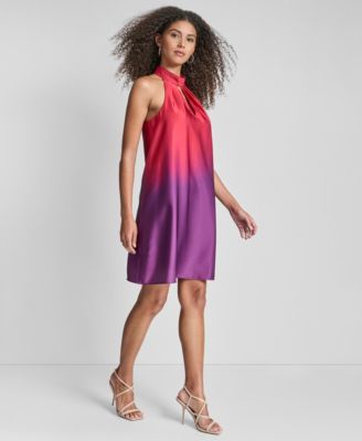 Petite Sleeveless Mock Neck Shift Dress