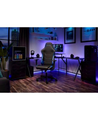 Racing Style High Back PC Computer Desk Office Chair - Blue