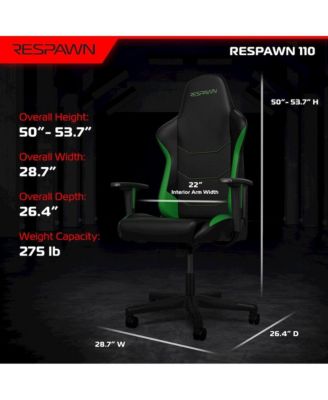 Racing Style High Back PC Computer Desk Office Chair - Green