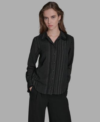 BCBG - Women's Long Sleeve Embellished Top