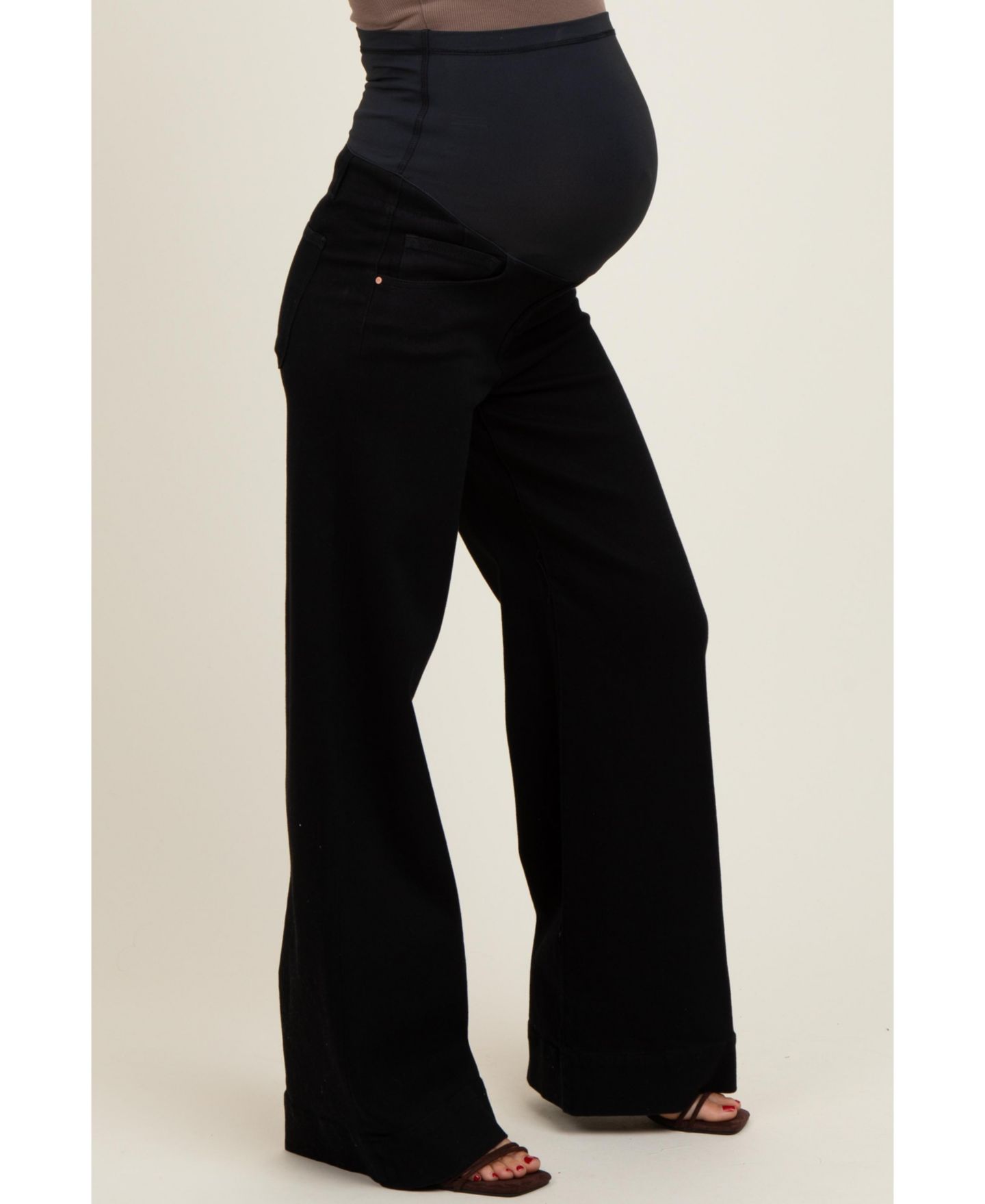 Женские джинсы Pinkblush Black Super Wide Leg, цвет: Чёрный — фото 4