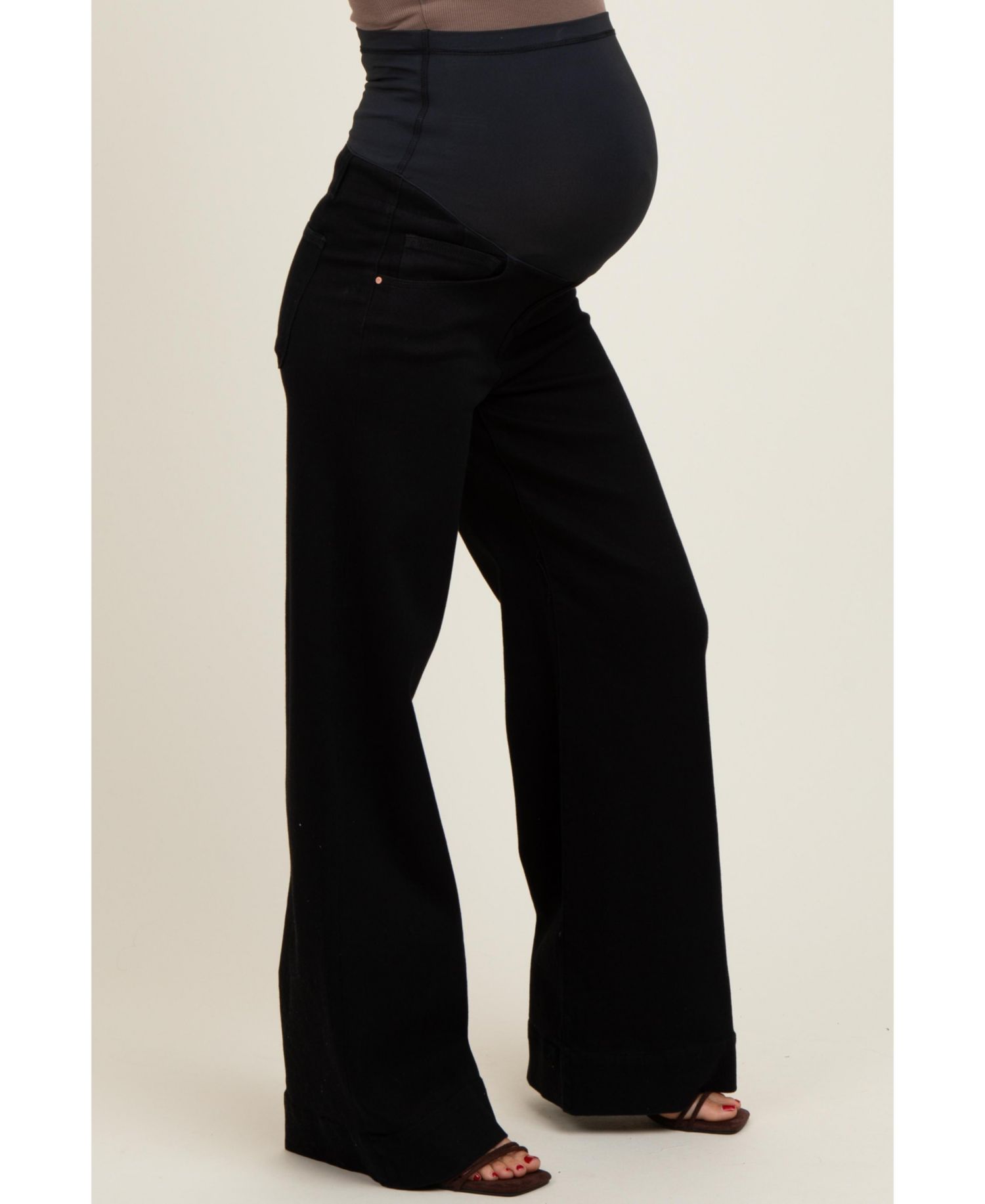 Women's Black Super Wide Leg Jeans