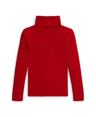Girls' 2T-6X Ribbed Cotton-Modal Turtleneck Sweater