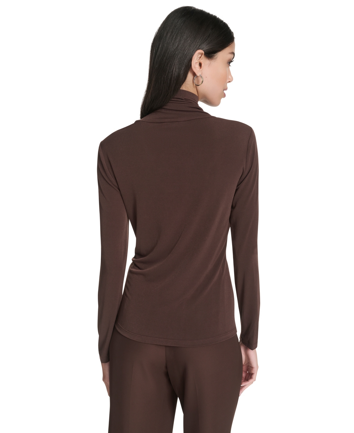 Halston Women's Hardware-detail Matte Jersey Top In Brown