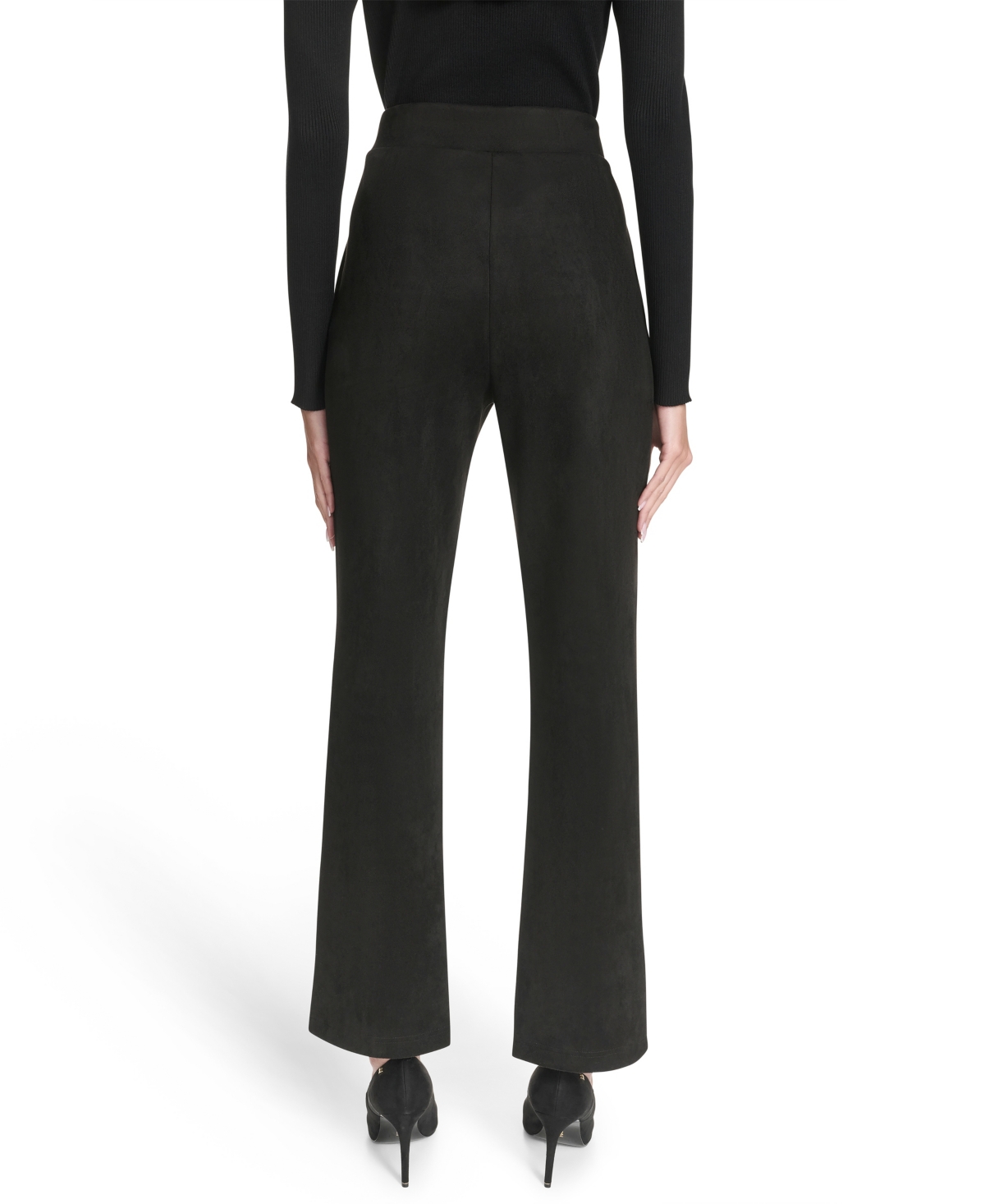 Halston Women's Mid Rise Pleated Trousers In Black