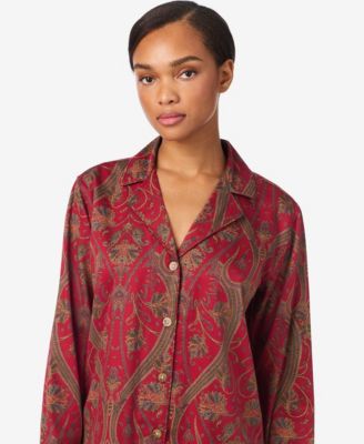 Women's Long Sleeves Notch Collar Pajama Set