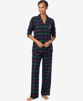 Women's Long Sleeves Notch Collar Pajama Set
