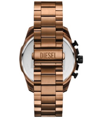 Men's Mega Chief Slim Quartz Chronograph Brown Stainless Steel Watch, 48mm