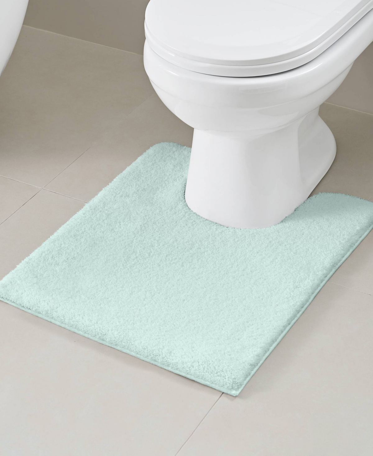 Madison Park Signature Marshmallow Contour Bath Rug, 20" X 24" In Green