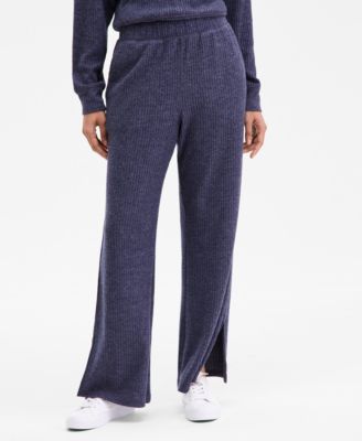 Women's High-Rise Wide-Leg Knit Pants