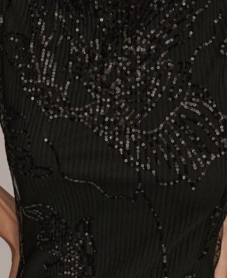 Women's Mesh Sequin Sleeveless Midi Dress