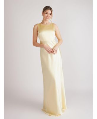 Women's Cowl Back Satin Bridesmaid Dress