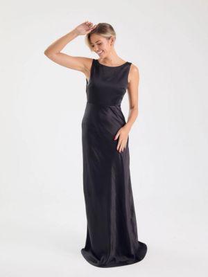 Women's Cowl Back Satin Bridesmaid Dress