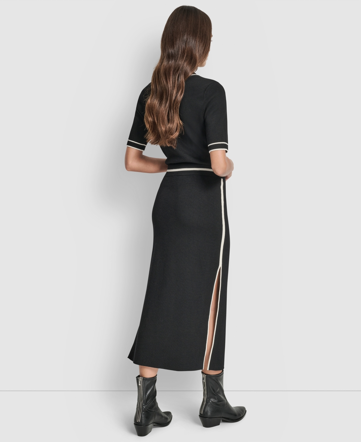 Dkny Jeans Women's Color Block Maxi Skirt In Black