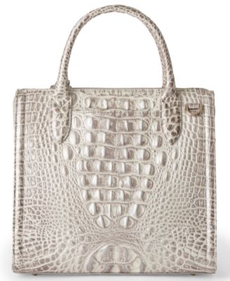 Caroline Melbourne Embossed Leather Satchel Bag