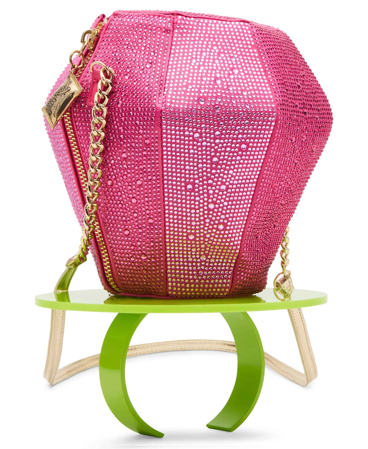 Betsey Johnson Put A Ring On It Small Crossbody Bag In Pink
