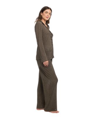 Women's 2-Piece Long Sleeve Top and Pants Pajama Set