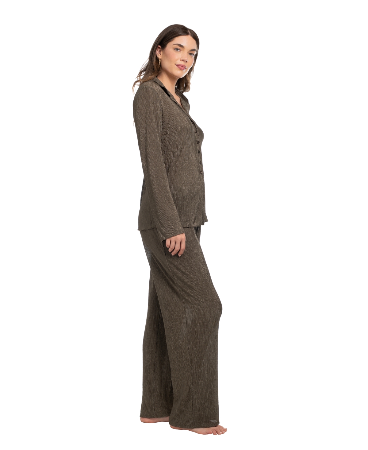 Midnight Bakery Rib Pajamas In Green