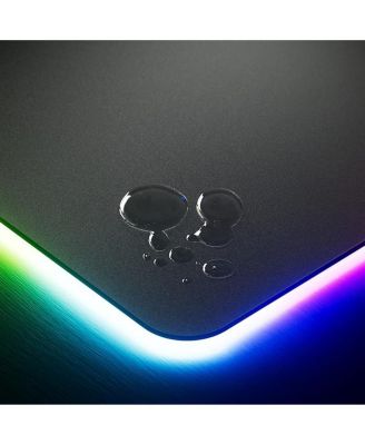 HYTE CNVS Intense Play Mat Custom RGB LED 50-Pixel qRGB Array Waterproof Extended Premium Silky 28 SPI 900mm x 370mm USB C Gaming Mouse Pad Black