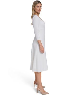 Women's Zippered Midi Dress