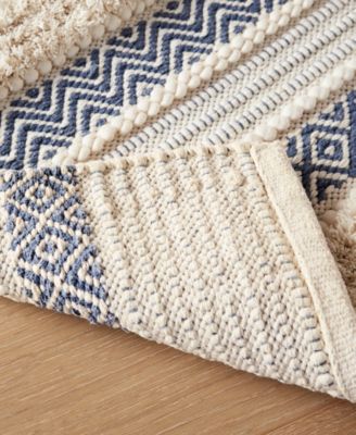 Asher Woven Texture Stripe Bath Rug, 22" x 58"