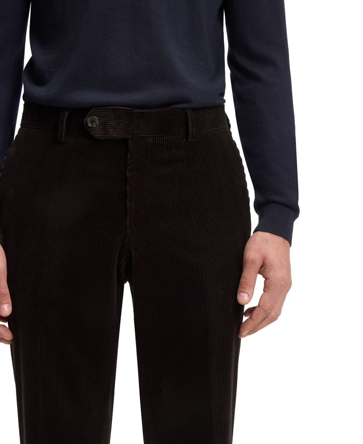 Hugo Boss Boss By  Men's Beckham X Boss Striped Cotton Pleat-front Pants In Black